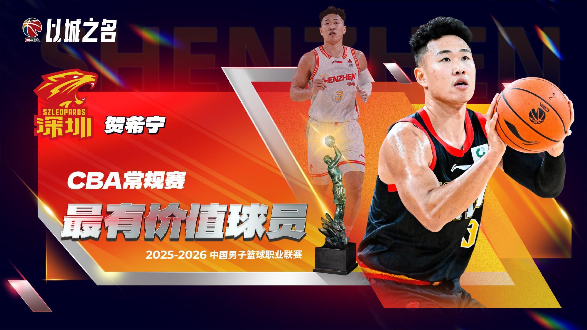 云鼎娱乐官方入口-官方：贺希宁当选本赛季CBA常规赛MVP